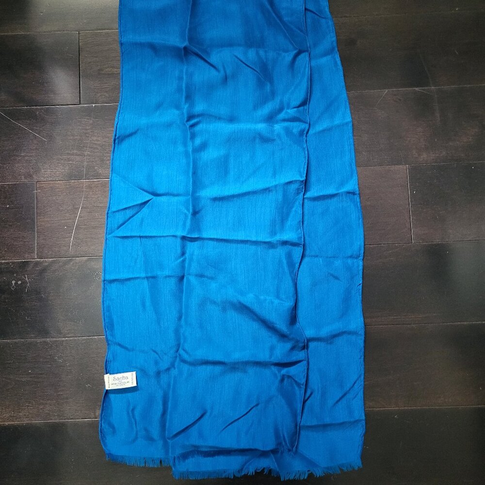 Blue Silk Scarf